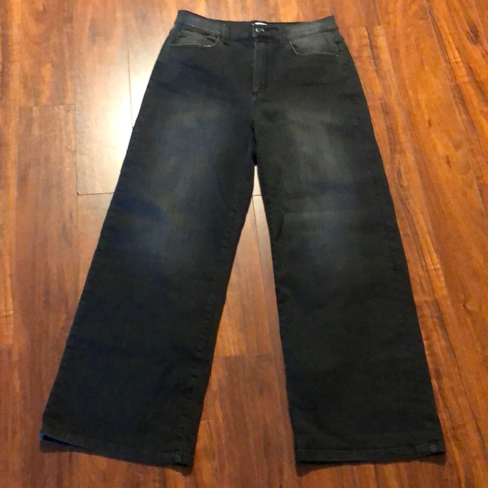 SNEAK PEAK wide leg jeans faded black